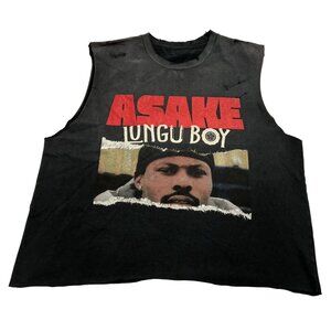 ASAKE Lungu Boy Muscle Tee in Black